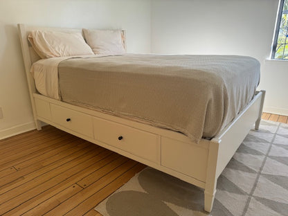 Crate & Barrel The Land of Nod White Bed Frame with Storage