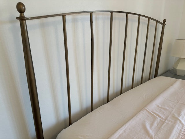 Crate and Barrel Mason Brass Queen Bed Frame