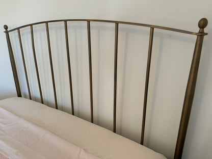 Crate and Barrel Mason Brass Queen Bed Frame