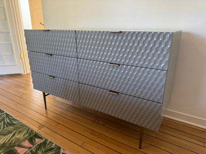 West Elm Audrey 6-Drawer Chest - Mist Grey