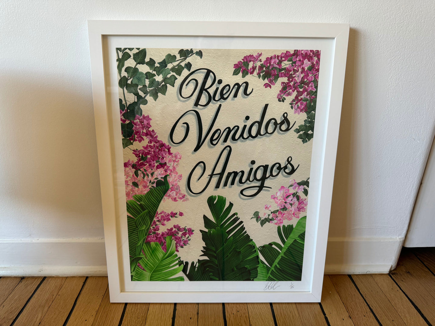Bien Venidos Amigos Lithograph Framed