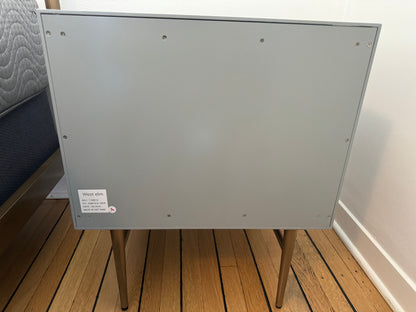 West Elm Audrey 2 Drawer Nightstand - Mist Grey
