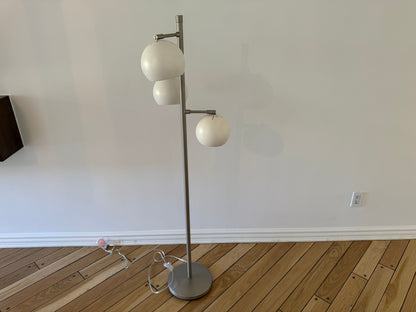 MCM Style White Matte Sphere-Shaped Floor Lamp
