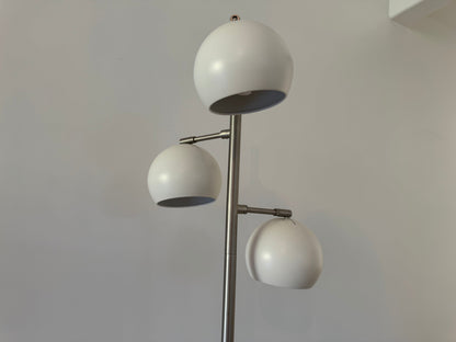 MCM Style White Matte Sphere-Shaped Floor Lamp