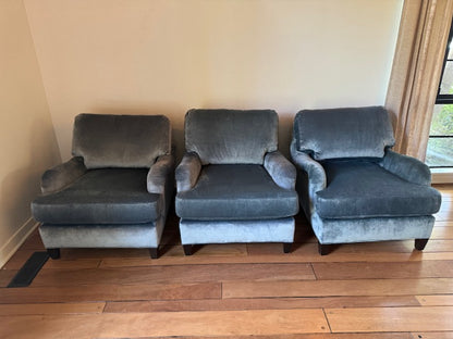 Mitchell Gold + Bob Williams Velvet Scroll Arm Club Chair