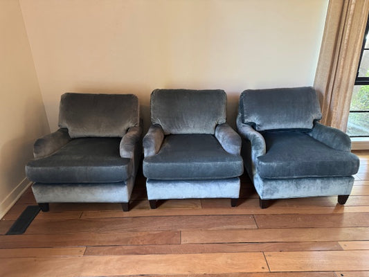 Mitchell Gold + Bob Williams Velvet Scroll Arm Club Chair