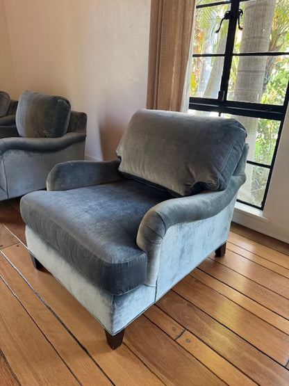 Mitchell Gold + Bob Williams Velvet Scroll Arm Club Chair