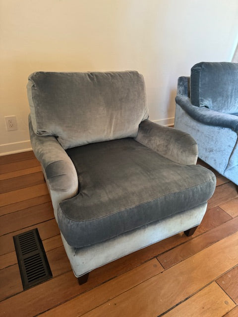 Mitchell Gold + Bob Williams Velvet Scroll Arm Club Chair