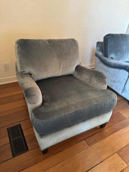 Mitchell Gold + Bob Williams Velvet Scroll Arm Club Chair