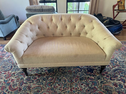 Pottery Barn Adeline Tufted Upholstered Settee