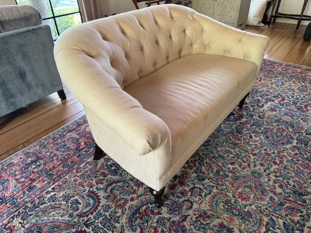 Pottery Barn Adeline Tufted Upholstered Settee