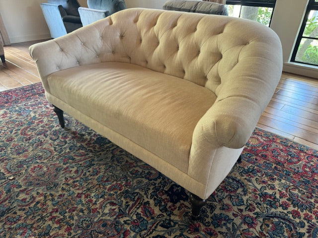 Pottery Barn Adeline Tufted Upholstered Settee