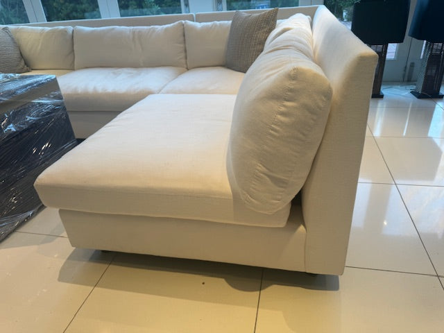 White Mitchell Gold + Bob Williams Sectional Sofa